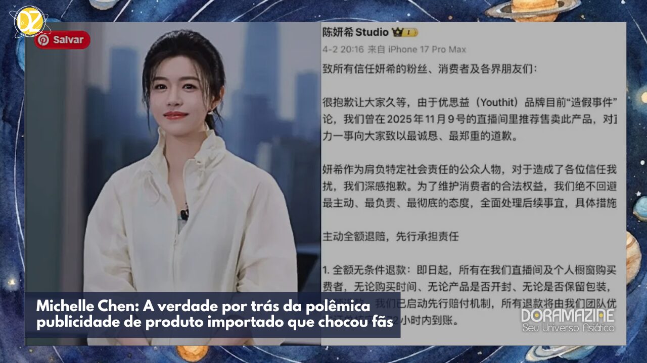 Michelle Chen em polêmica: Atriz criticada por publicidade de produto importado ser enganosa