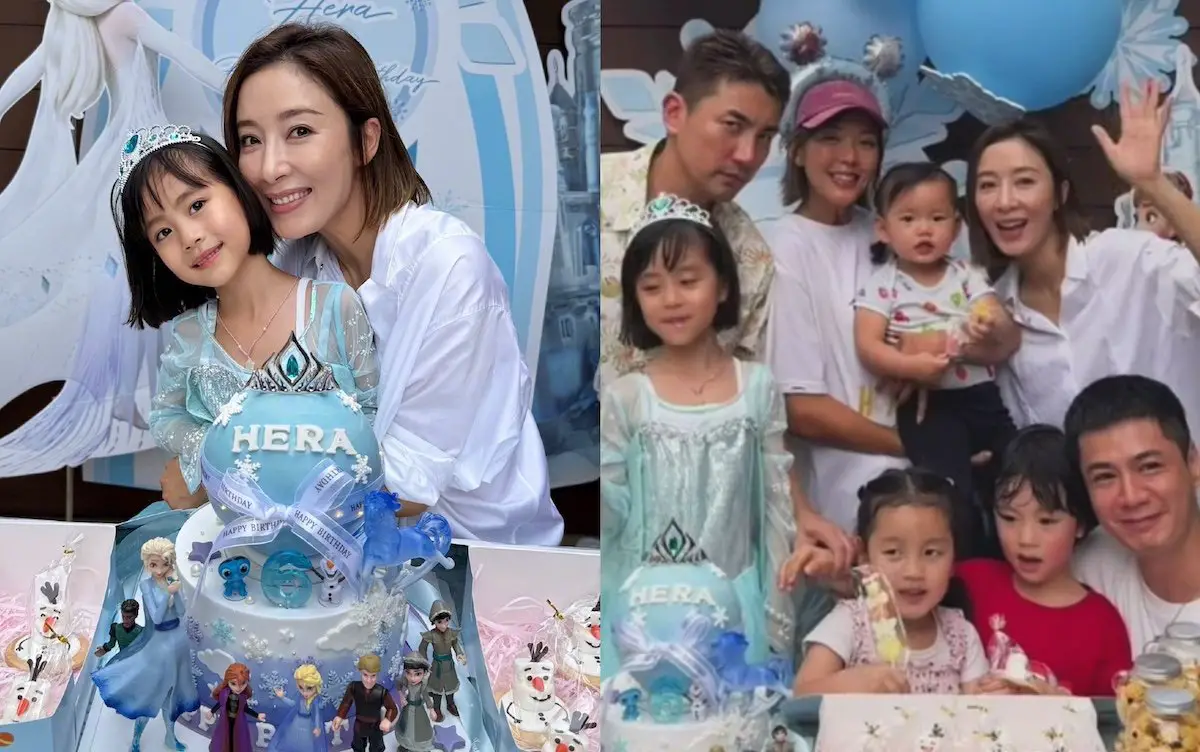 Hera, filha de Tavia Yeung e Him Law, celebra 6 anos em festa de conto de fadas com tema Frozen!