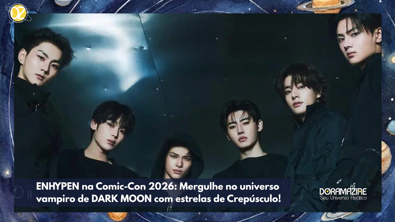 ENHYPEN na Comic-Con 2026: Mergulhe no universo vampiro de DARK MOON com estrelas de Crepúsculo!