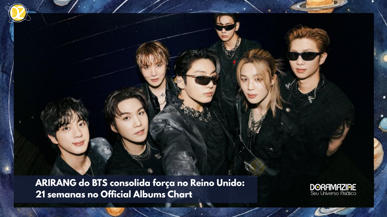 ARIRANG do BTS consolida força no Reino Unido: 21 semanas no Official Albums Chart