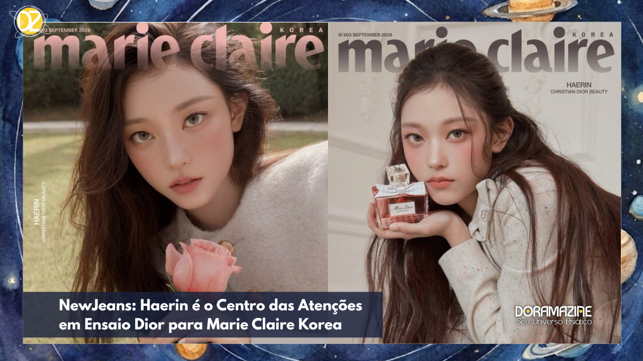 NewJeans: Haerin é o Centro das Atenções em Ensaio Dior para Marie Claire Korea