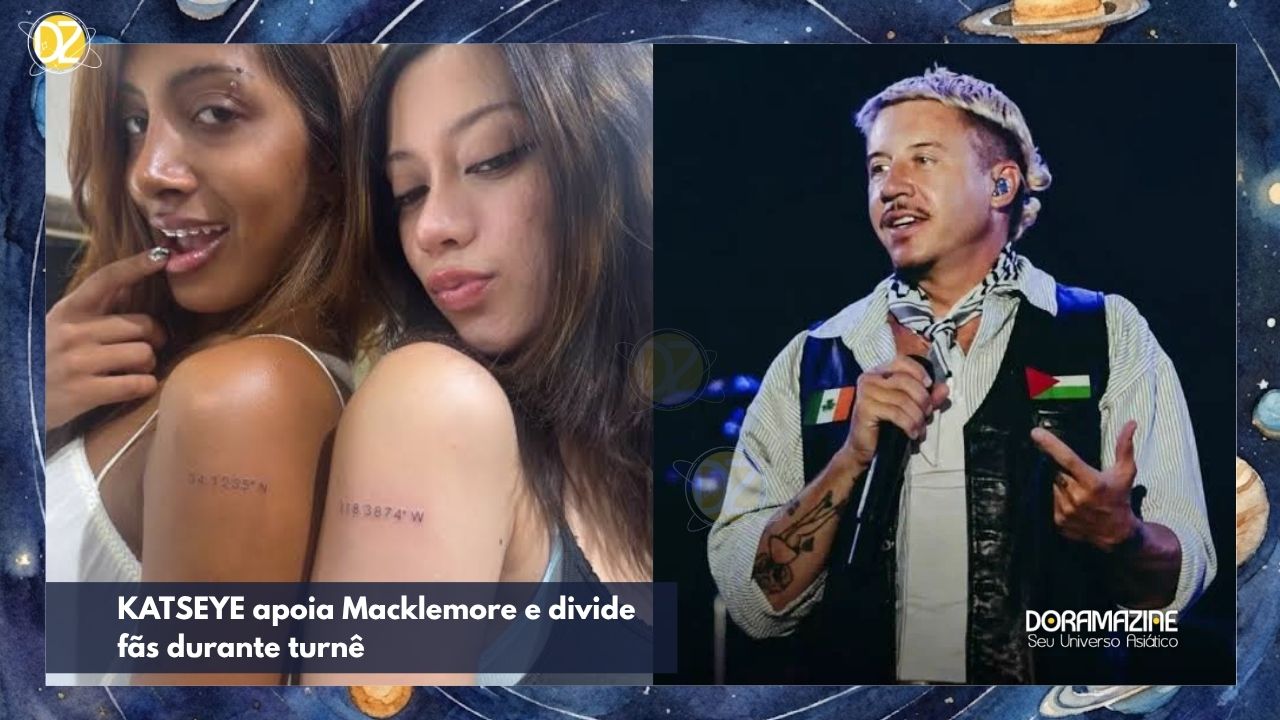 KATSEYE apoia Macklemore e divide fãs durante turnê