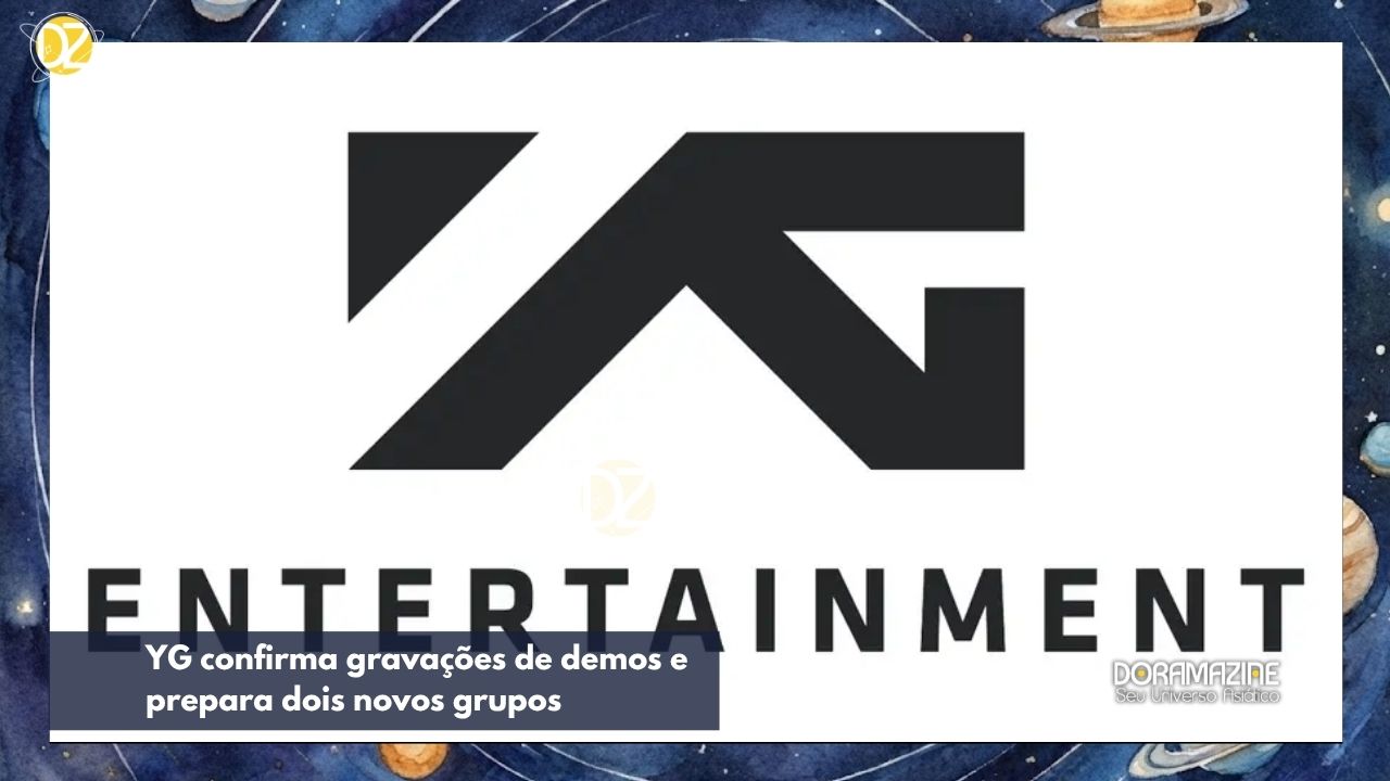 Sem pessoas ou ação, logotipo preto centralizado com texto ENTERTAINMENT em fundo branco